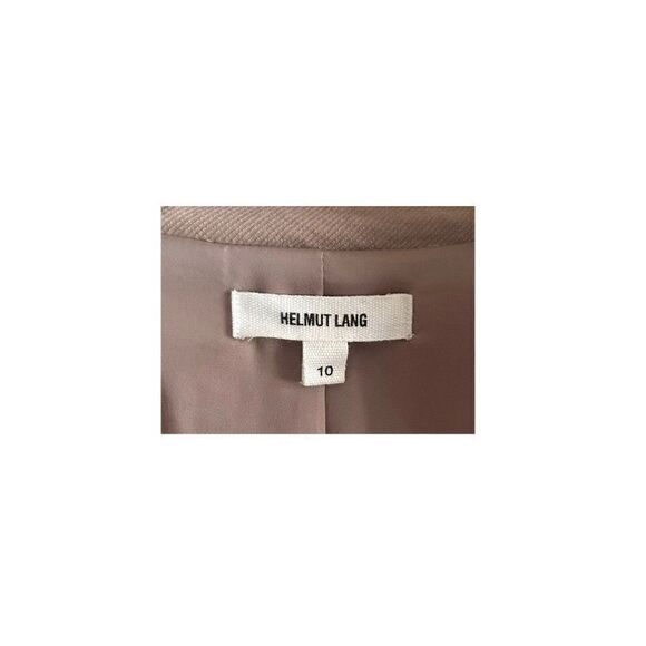 Helmut Lang Pleated Jacket Wool Blend Blazer Dusty Rose Lightweight Womens 10 - Picture 6 of 8